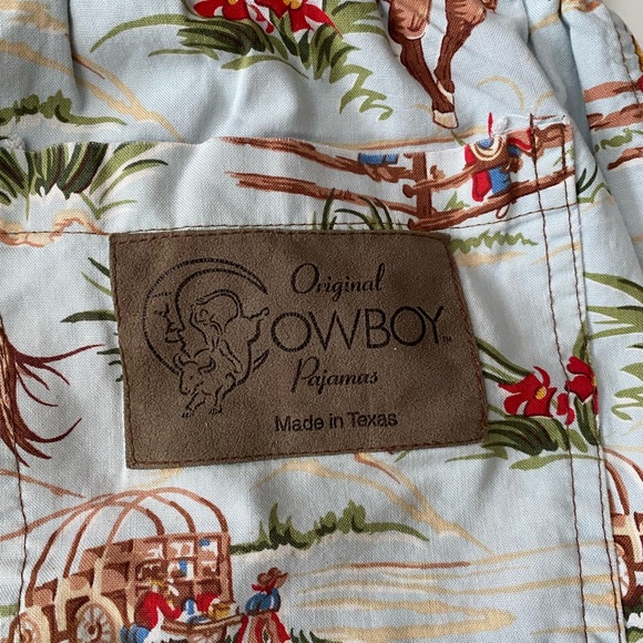 Original Cowboy Pajamas men’s pants size Medium. . Pattern: Home on the Range - Picture 6 of 15